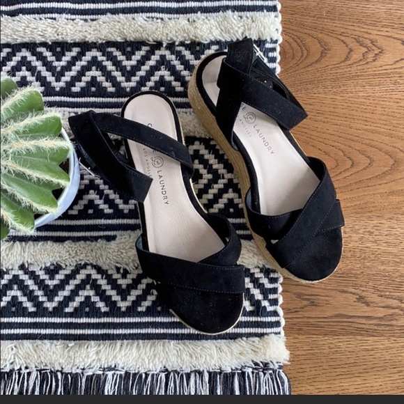 Chinese laundry black espadrille platform size 7.5 - Picture 2 of 3
